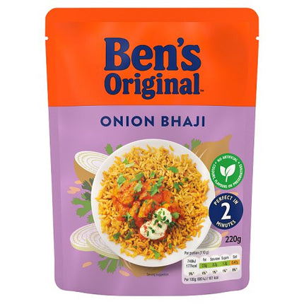 Ben's Original Ready to Heat Rice Onion Bhaji 220g