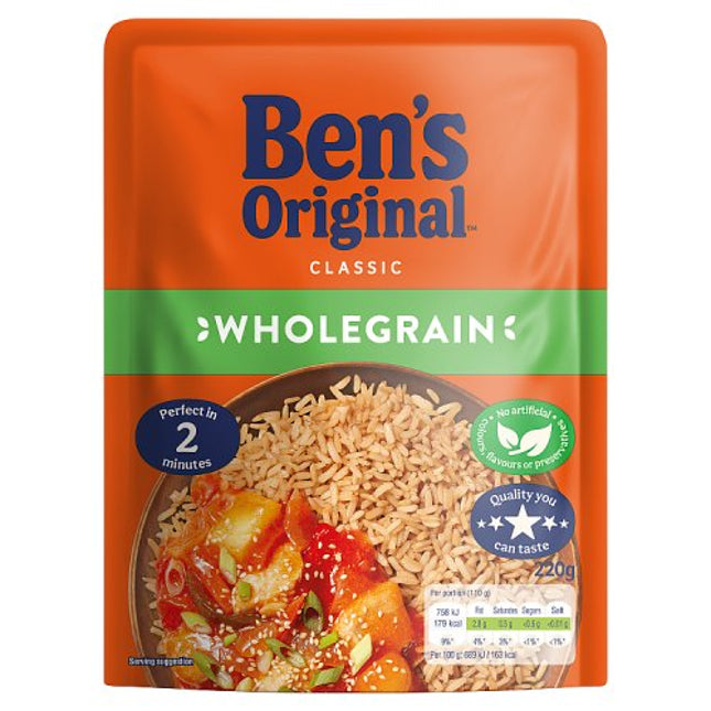 Ben's Original Ready to Heat Rice Wholegrain 220g