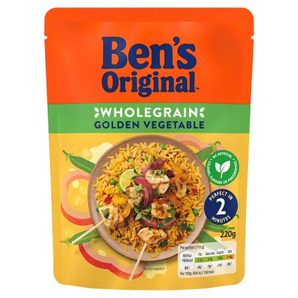 Bens Original Rth Wholegrain Rice Golden Veg 220g