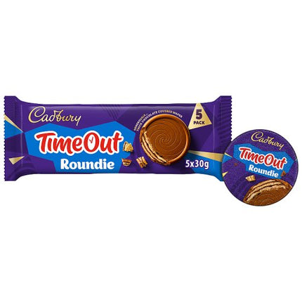 Cadbury Time Out Roundies Biscuits 5 Pack 150g