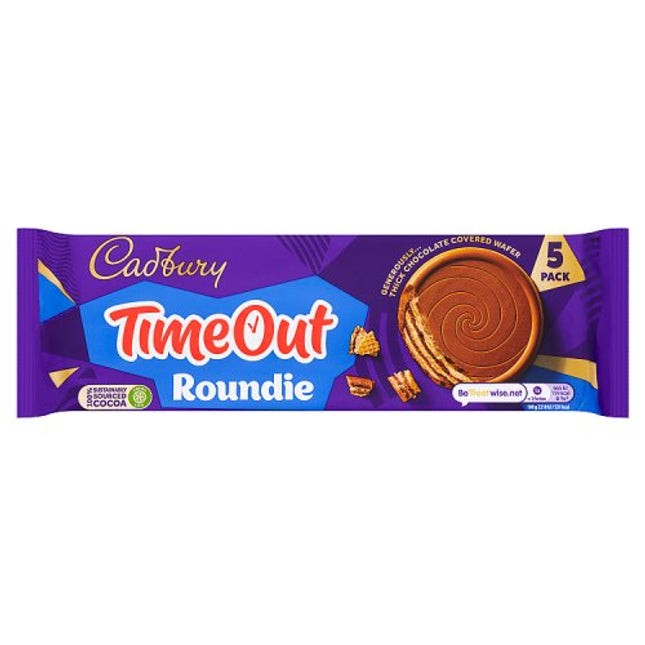 Cadbury Time Out Roundies Biscuits 5 Pack 150g