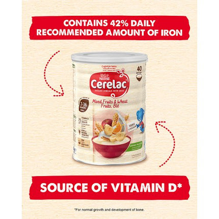 Cerelac Infant Cereals Mixed Fruits & Wheat with Milk 8 Months+ 1kg