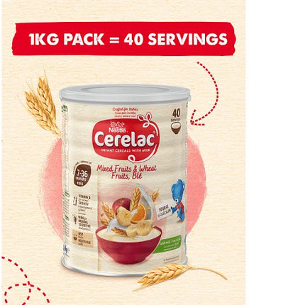 Cerelac Infant Cereals Mixed Fruits & Wheat with Milk 8 Months+ 1kg