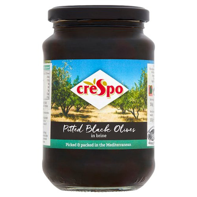 Crespo Pitted Black Olives in Brine 354g