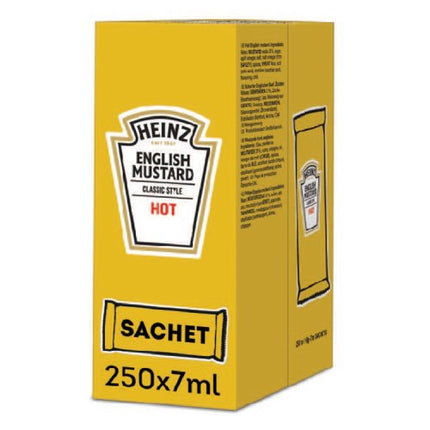 Heinz Hot English Mustard Sachets 250x7ml