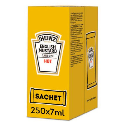 Heinz Hot English Mustard Sachets 250x7ml