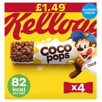 Kelloggs Coco Pops Cereal Bar 4x20g Pm £1.49