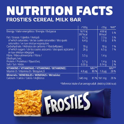 Kelloggs Frosties Cereal Bar 4x25g PMP £1.49