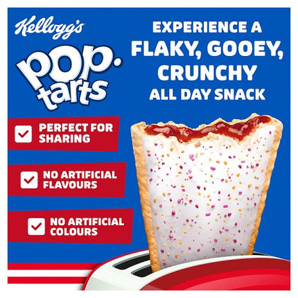 Kellogg's Pop Tarts Frosted Strawberry Sensation Pastry Snacks 8x48g 384g