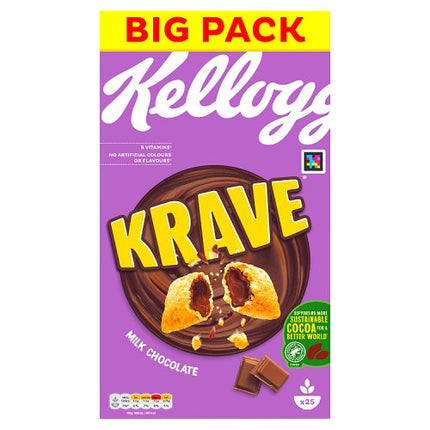 Kellogg's Krave Milk Chocolate Breakfast Cereal 750g