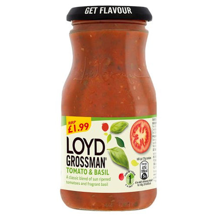 Loyd Grossman Tomato & Basil Sauce 350g £1.99