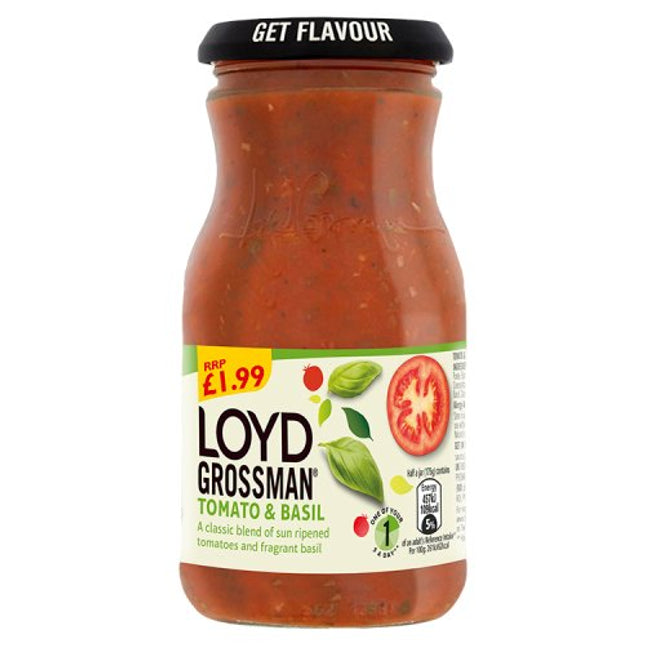 Loyd Grossman Tomato & Basil Sauce 350g £1.99