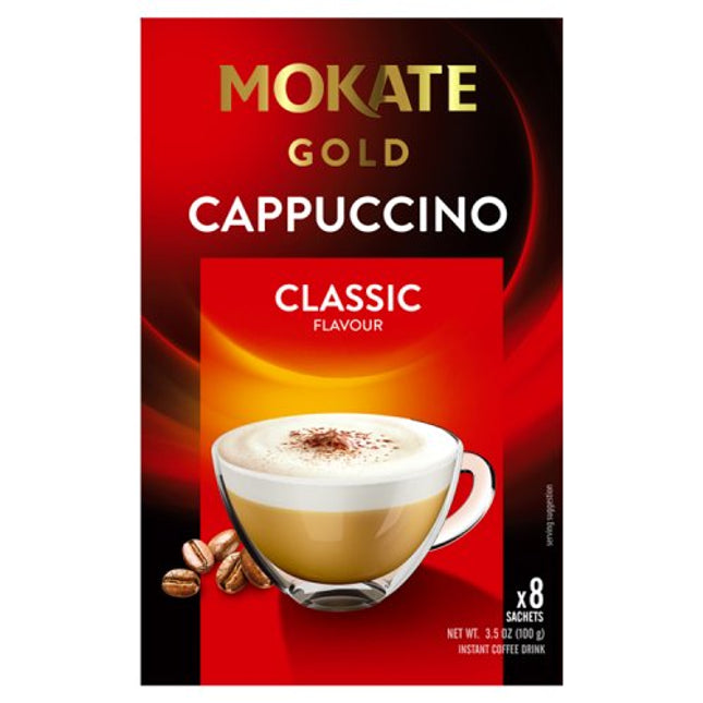 Mokate Gold Classic Cappuccino Instant Coffee Sachets x8 100g