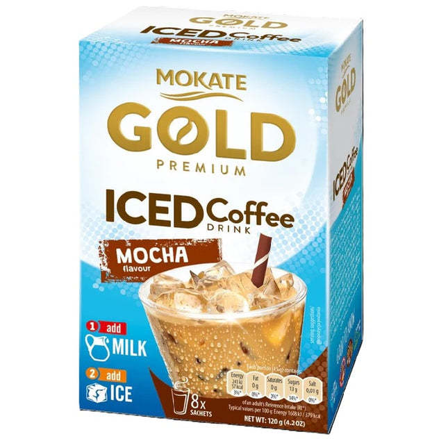 Mokate Gold Premium Mocha Iced Coffee Sachets x8 120g