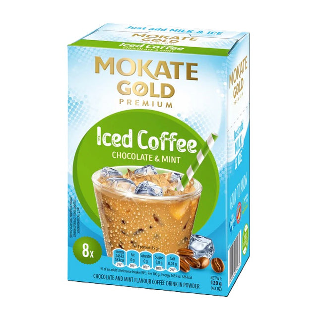 Mokate Gold Premium Chocolate & Mint Iced Coffee Sachets x8 120g