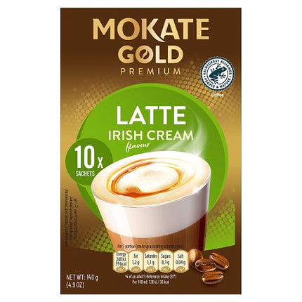 Mokate Gold Premium Irish Cream Latte Instant Coffee Sachets x10 140g