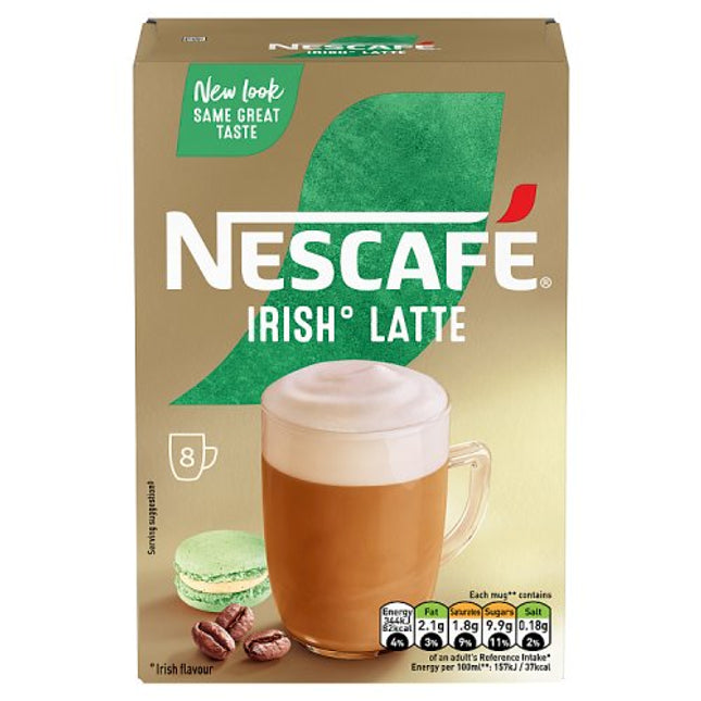 Nescafé Irish Latte Instant Coffee Sachets x8 158.4g