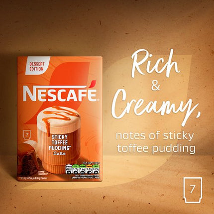 Nescafé Sticky Toffee Pudding Latte Instant Coffee Sachets x7 140g