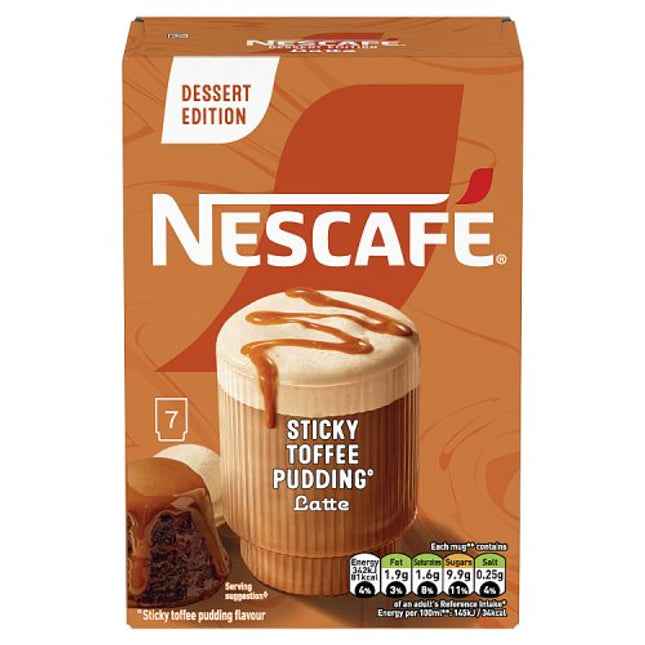 Nescafé Sticky Toffee Pudding Latte Instant Coffee Sachets x7 140g