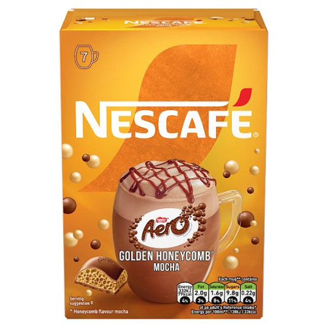 Nescafé Aero Golden Honeycomb Mocha Instant Coffee Sachets x7 133g