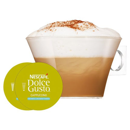 Nescafé Dolce Gusto Skinny & Unsweetened Cappuccino Coffee Pods x16 161.6g