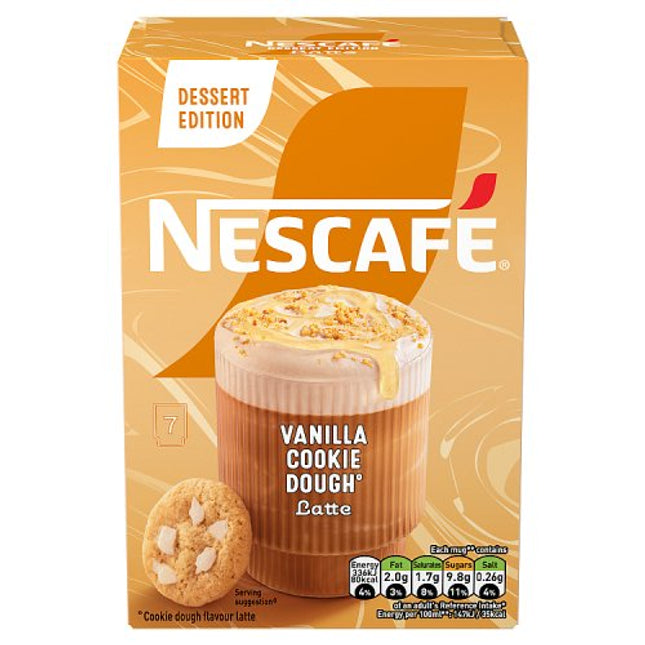 Nescafé Vanilla Cookie Dough Latte Instant Coffee Sachets x7 136.5g