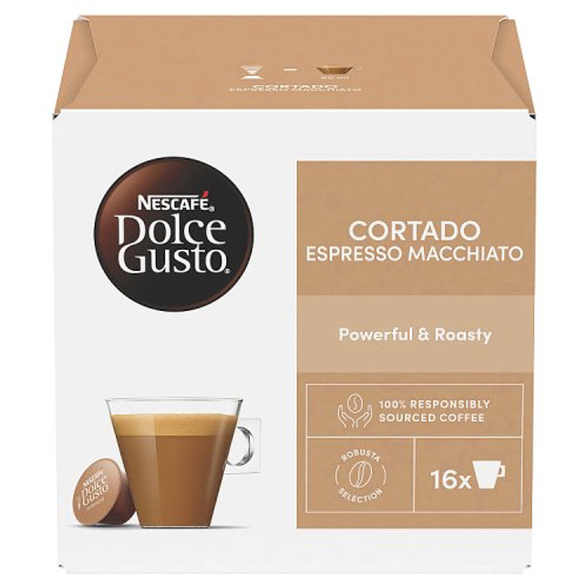 Nescafé Dolce Gusto Cortado Espresso Macchiato Coffee Pods x16 100.8g