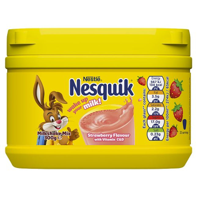 Nesquik Strawberry Flavoured Milkshake Mix 300g