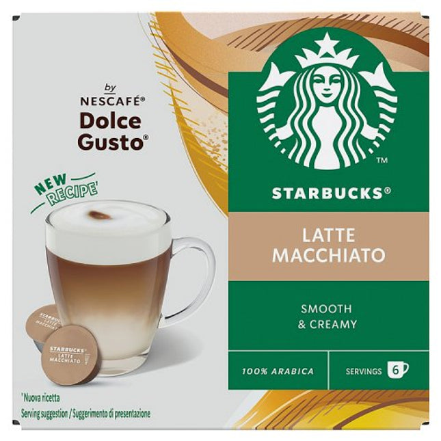 Starbucks by Nescafé Dolce Gusto Latte Macchiato Coffee Pods x12 129g