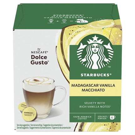 Starbucks by Nescafé Dolce Gusto Madagascar Vanilla Macchiato Coffee Pods x12 132g