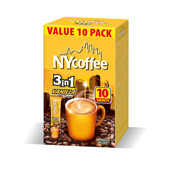 NY Coffee 3in1 Vanilla Instant Coffee Sachets x10 140g