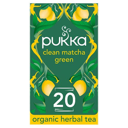 Pukka Organic Clean Matcha Green Tea 20 Tea Sachets 30g