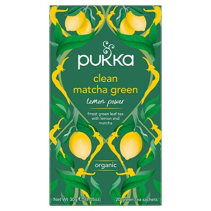 Pukka Organic Clean Matcha Green Tea 20 Tea Sachets 30g
