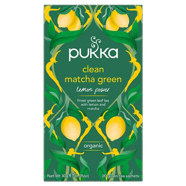 Pukka Organic Clean Matcha Green Tea 20 Tea Sachets 30g
