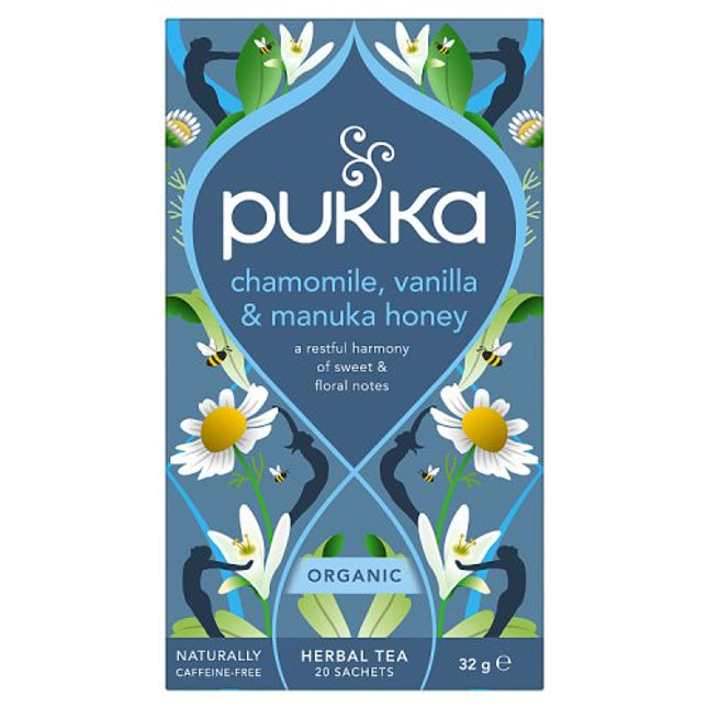 Pukka Organic Chamomile, Vanilla & Manuka Honey 20 Tea Sachets 32g