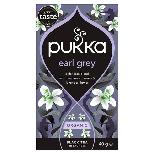 Pukka Organic Earl Grey Black Tea 20 Tea Sachets 40g