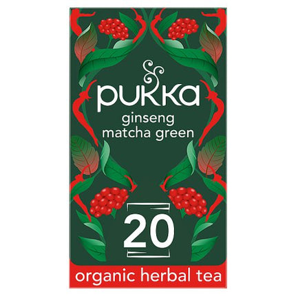 Pukka Organic Ginseng Matcha Green Tea 20 Tea Sachets 30g