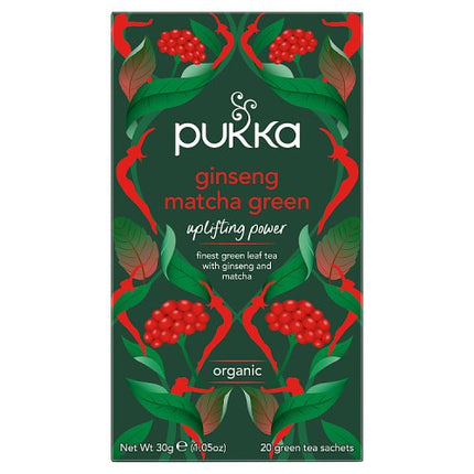 Pukka Organic Ginseng Matcha Green Tea 20 Tea Sachets 30g