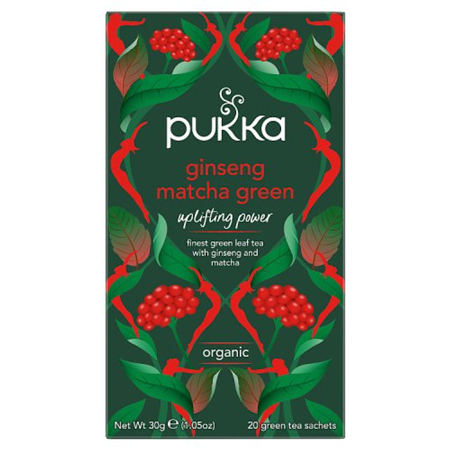 Pukka Organic Ginseng Matcha Green Tea 20 Tea Sachets 30g