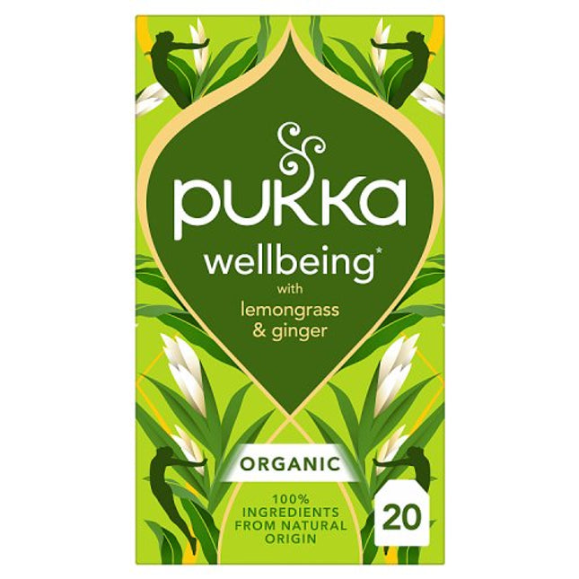 Pukka Organic Lemongrass & Ginger Herbal 20 Tea Sachets 36g