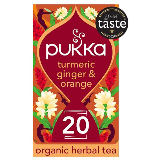Pukka Organic Turmeric, Ginger & Orange Tea 20 Tea Sachets 36g