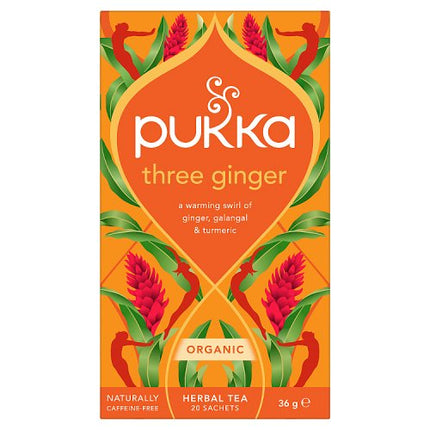 Pukka Organic Three Ginger 20 Tea Sachets 36g