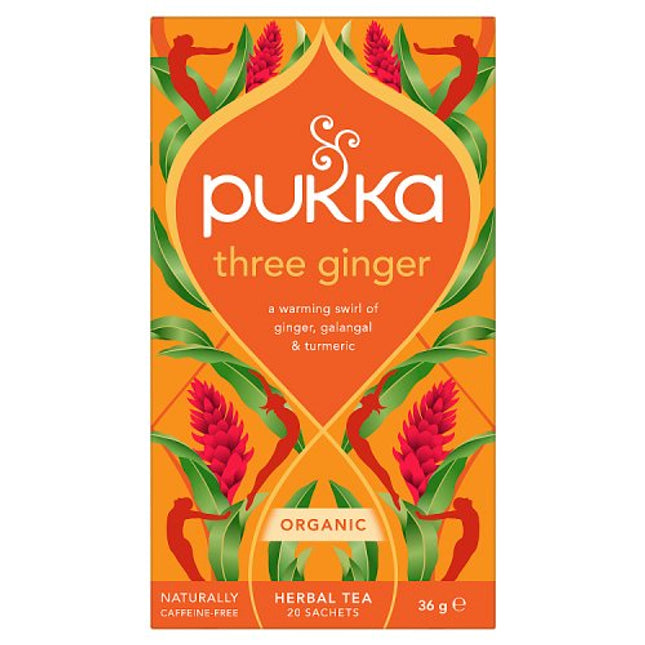 Pukka Organic Three Ginger 20 Tea Sachets 36g