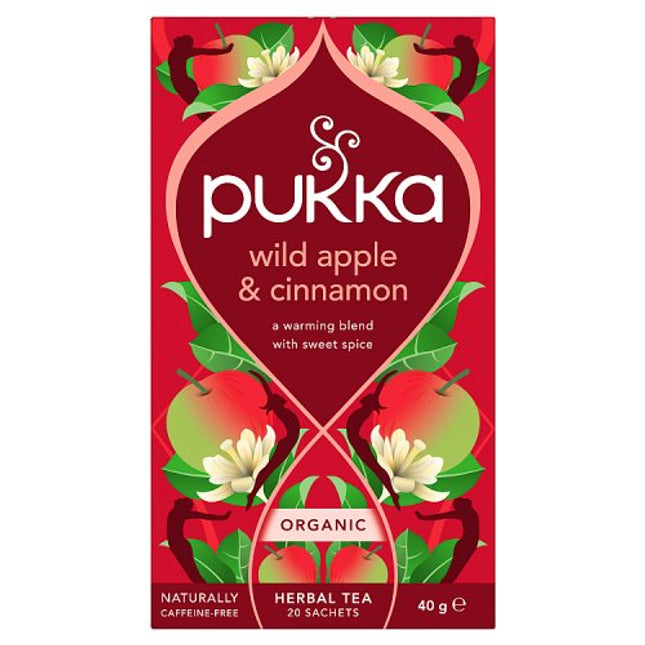 Pukka Organic Wild Apple & Cinnamon 20 Tea Sachets 36g