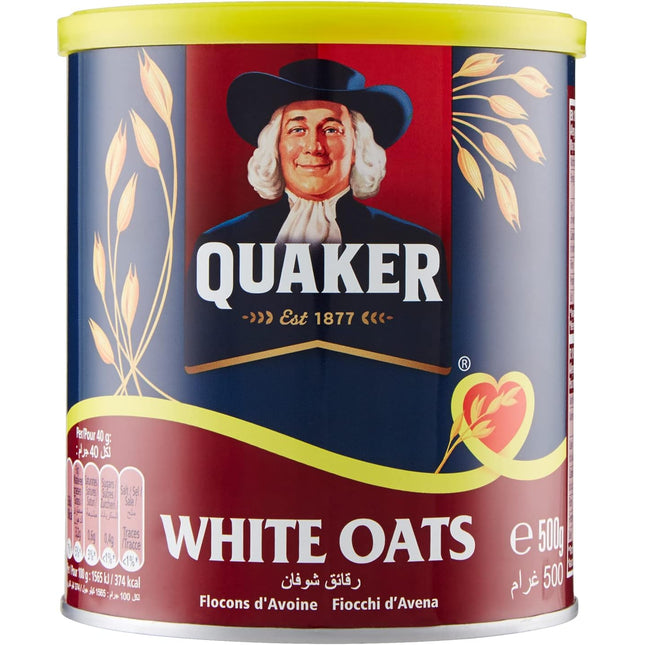 Quaker White Oats Tin 500g