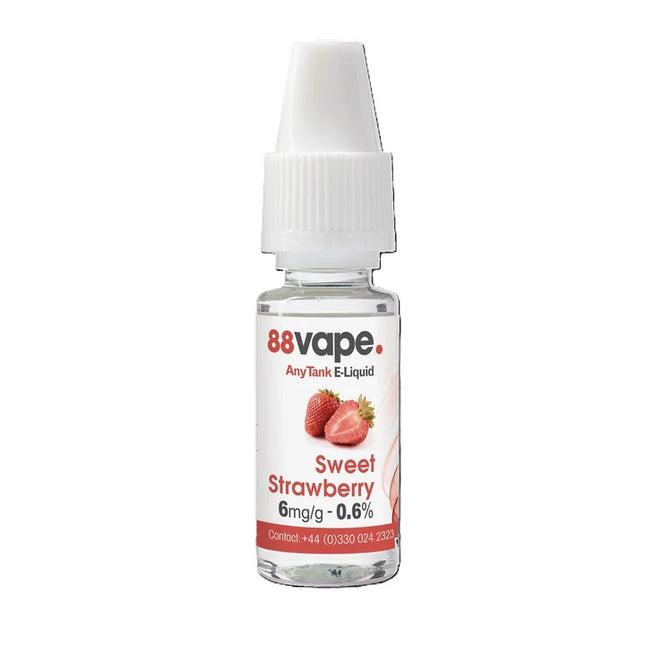88 Vape Any Tank Sweet Strawberry E-Liquid 6mg 10ml