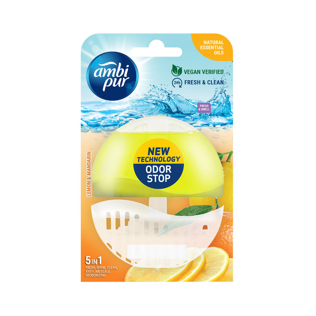 Ambi Pur 5in1 Lemon & Mandarin Rim Block 55ml