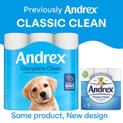 Andrex Complete Clean Toilet Tissue 2ply 6 Rolls