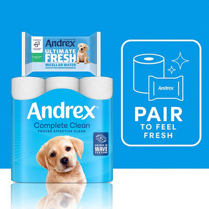 Andrex Complete Clean Toilet Tissue 2ply 6 Rolls