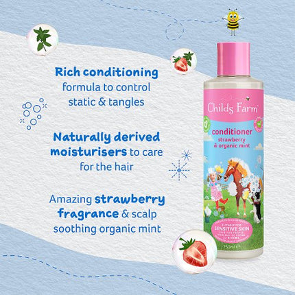 Childs Farm Sensitive Strawberry & Organic Mint Conditioner 250ml